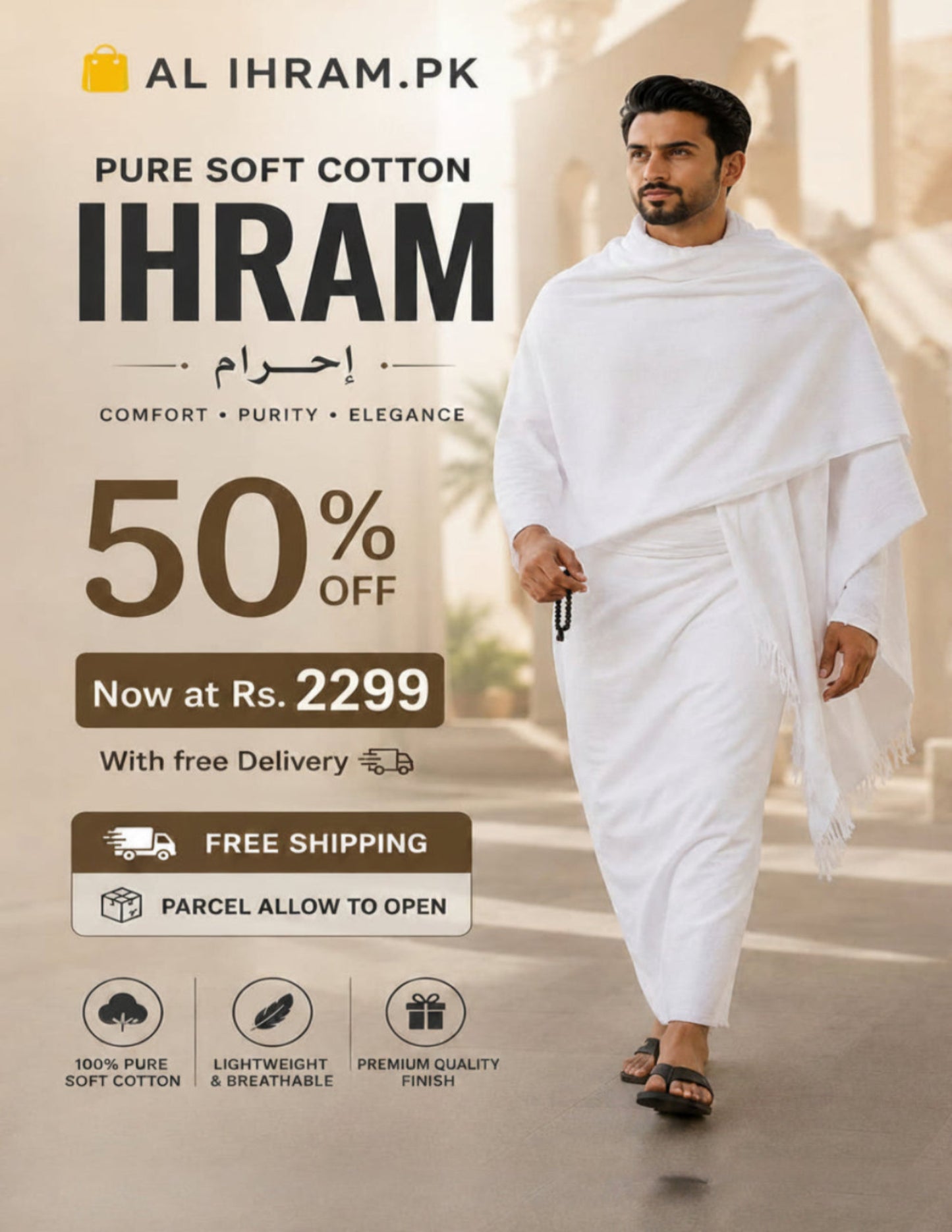 Cotton Ihram 2pcs set